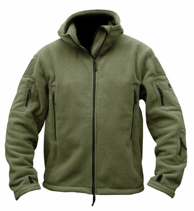 Men US Military Winter Thermal Fleece Tactical Jacket