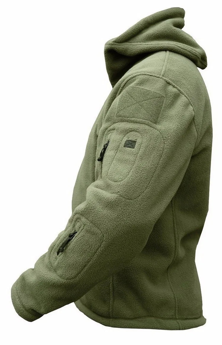 Men US Military Winter Thermal Fleece Tactical Jacket