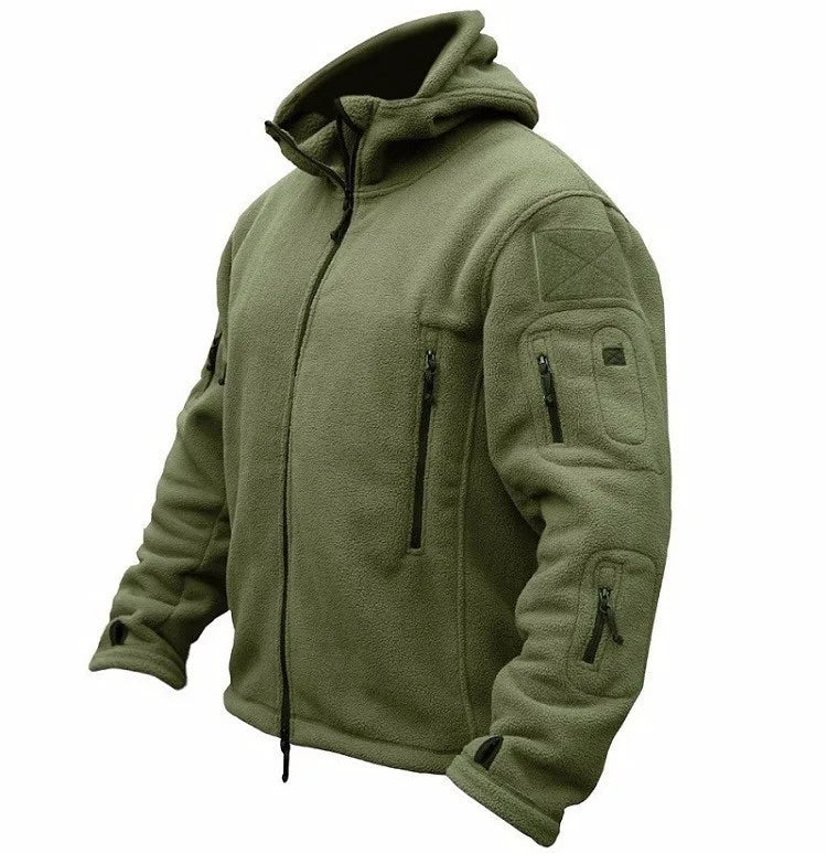 Men US Military Winter Thermal Fleece Tactical Jacket