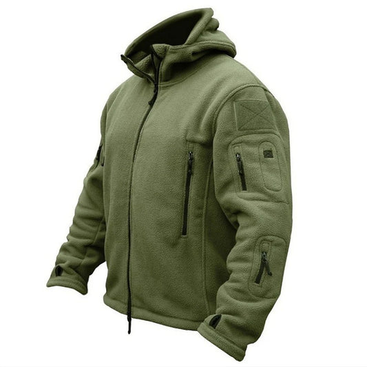 Men US Military Winter Thermal Fleece Tactical Jacket